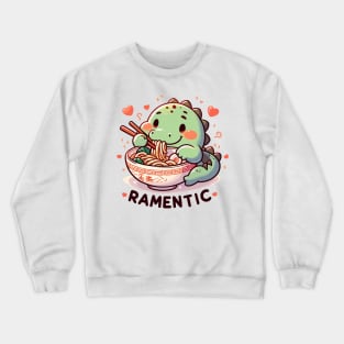 Ramentic Moments: Cute Crocodile Noodle Love Crewneck Sweatshirt